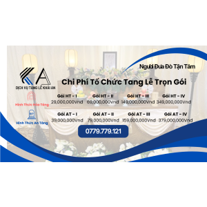 chi phí tổ chức tang lễ trọn gói tại TpHCM của Khải An