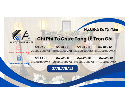 chi phí tổ chức tang lễ trọn gói tại TpHCM của Khải An